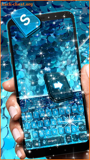 Glitter Sequin Flip Keyboard Theme screenshot