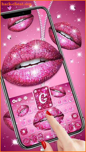 Glitter Sexy Lips keyboard screenshot