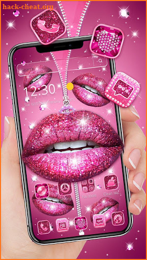 Glitter Sexy Lips Theme screenshot