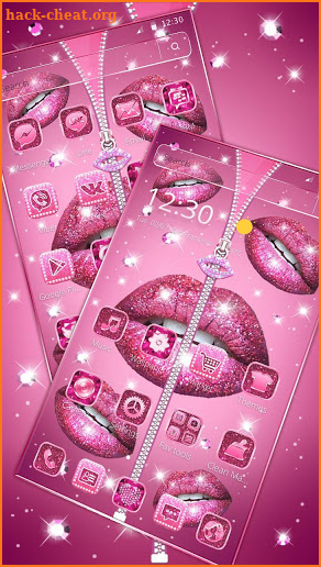 Glitter Sexy Lips Theme screenshot