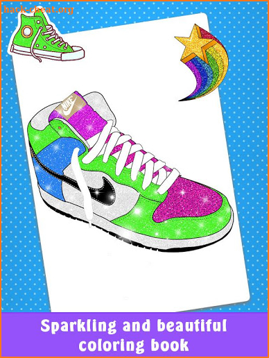 Glitter Sneakers and Shoes Coloring Book screenshot