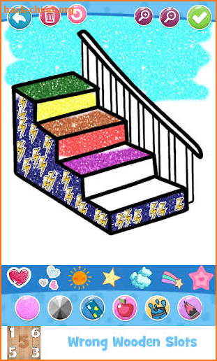 Glitter stairs coloring and drawing for Kids screenshot