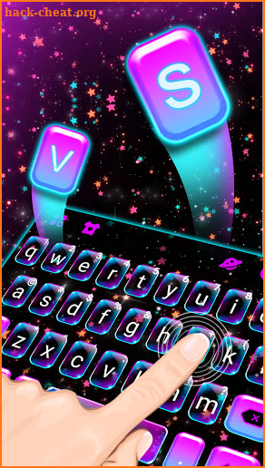 Glitter Star Sky Keyboard Background screenshot