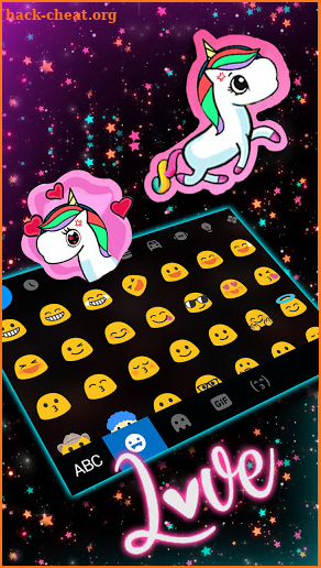 Glitter Star Sky Keyboard Background screenshot