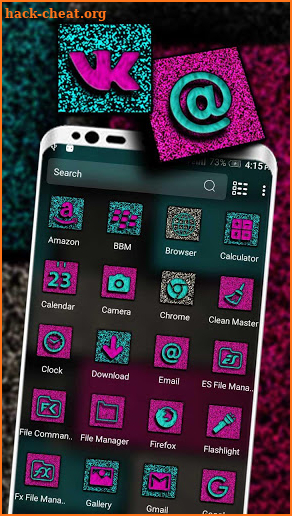 Glitter Tiles Launcher Theme screenshot