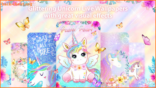 Glitter Unicorn Live Wallpaper Themes screenshot
