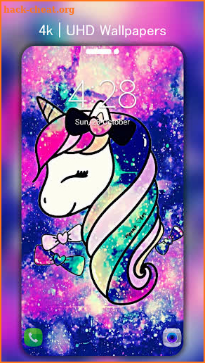 Glitter Unicorn Wallpaper 4K screenshot