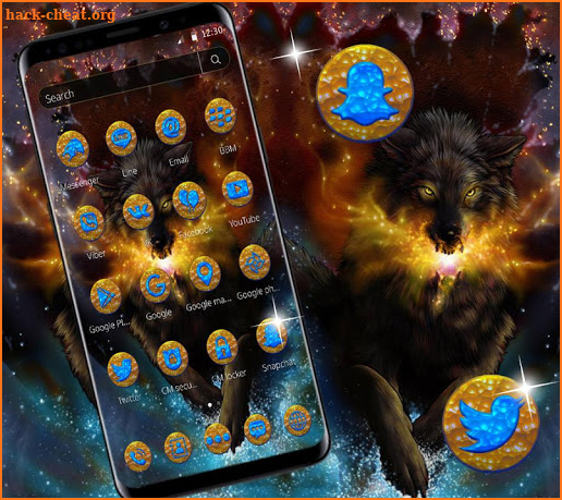 Glitter Universe Golden Wolf Theme screenshot