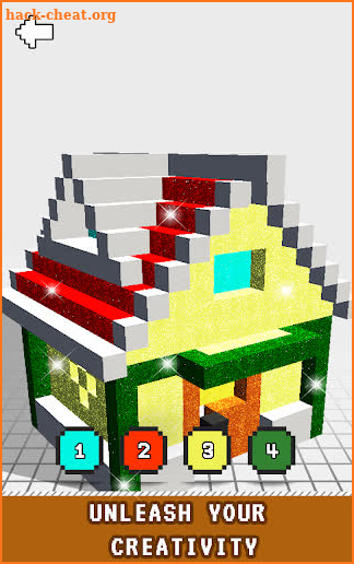 Glitter Voxel - 3D Color by Number, Adult Coloring screenshot
