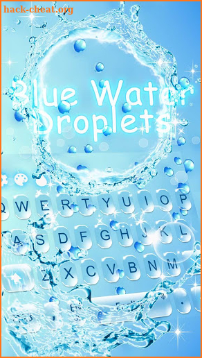 Glitter Water droplets Keyboard Theme screenshot