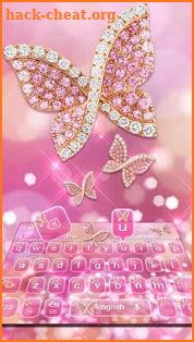 Glittering Diamond Butterfly Keyboard screenshot