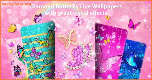 Glittering Diamond Butterfly Live Wallpaper screenshot