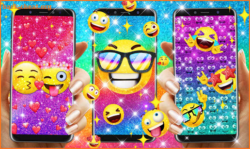 Glittering Emoji Wallpaper Themes screenshot