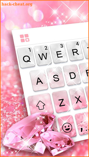 Glittering Pink Diamond Keyboard Theme screenshot