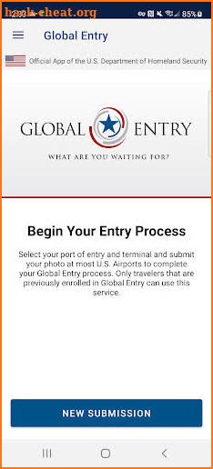 Global Entry screenshot