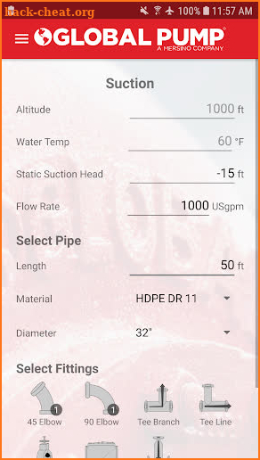 Global Pump Selector screenshot