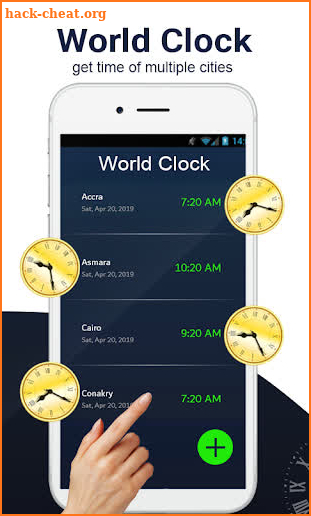Global World clock-All countries time zones screenshot