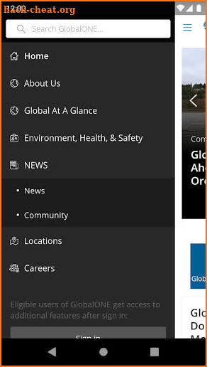 GlobalONE App screenshot