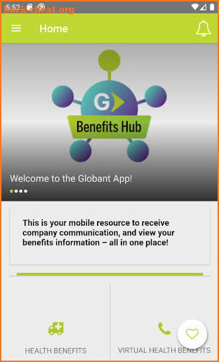 Globant Benefits Hub screenshot