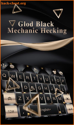Glod Black Mechanic Hecking Keyboard Theme screenshot