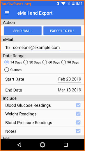 GLog: Glucose Logbook for Diabetics screenshot