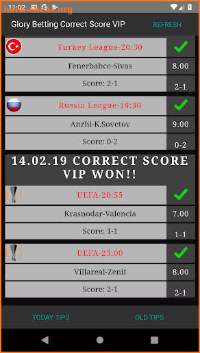 Glory Betting Tips Correct Score VIP screenshot