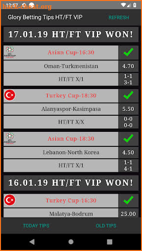 Glory Betting Tips HT/FT VIP screenshot