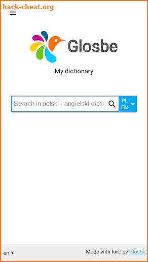 Glosbe Dictionary screenshot
