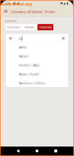 Glossary of Islamic Terms screenshot