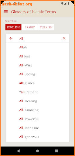 Glossary of Islamic Terms screenshot