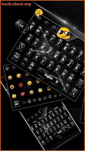 Glossy Black Cool Keyboard screenshot