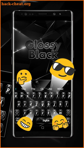 Glossy Black Cool Keyboard screenshot