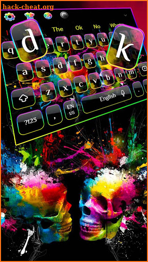 Glossy Colorful Skull Keyboard Theme screenshot