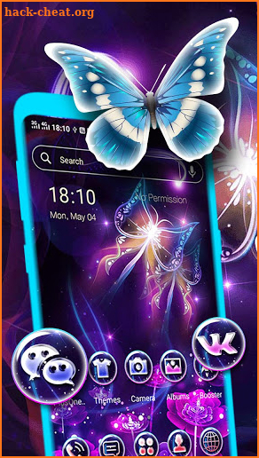 Glossy Flower Butterfly Launcher Theme screenshot