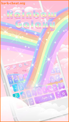 Glossy Galaxy Rainbow Keyboard Theme screenshot