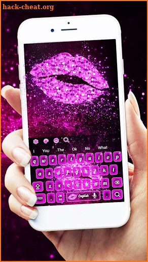 Glossy Lavender Lips keyboard theme screenshot