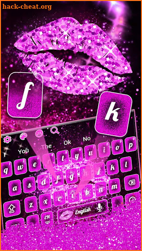 Glossy Lavender Lips keyboard theme screenshot