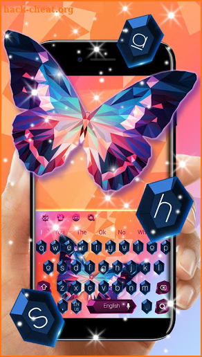 Glossy PolySphere Butterfly Keyboard screenshot