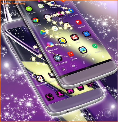 Glossy Purple Launcher Theme screenshot