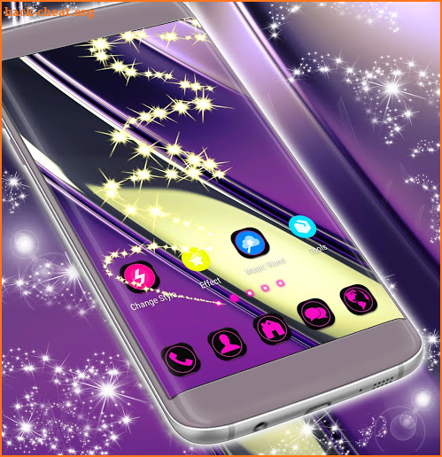Glossy Purple Launcher Theme screenshot