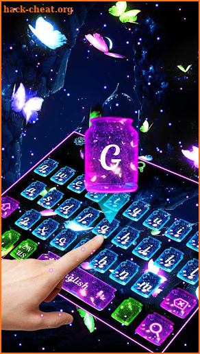 Glossy Twinkling Butterfly Keyboard screenshot