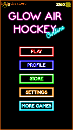 Glow Air Hockey Online screenshot