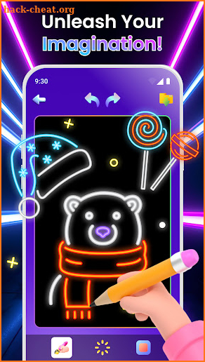 Glow Art Drawing - Neon Doodle screenshot