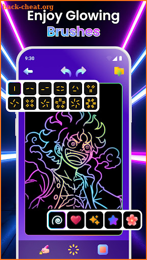 Glow Art Drawing - Neon Doodle screenshot