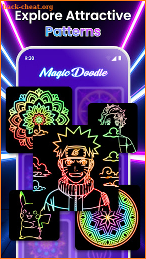 Glow Art Drawing - Neon Doodle screenshot