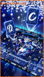 Glow Crystal Diamond Keyboard Theme screenshot