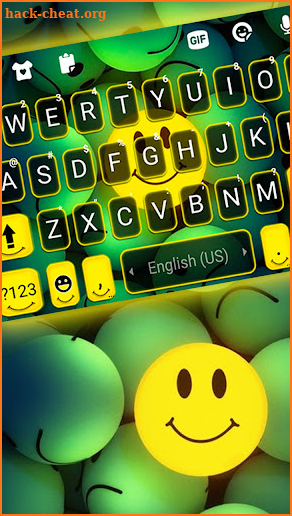 Glow Happy Emoji Keyboard Background screenshot