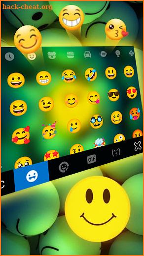 Glow Happy Emoji Keyboard Background screenshot