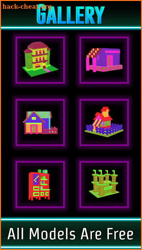 Glow House Voxel - Light Brite, Neon Draw & Color screenshot