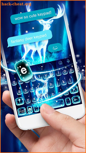 Glowing Forest Deer Keyboard Theme screenshot